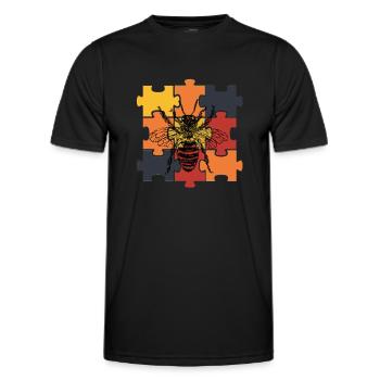 abeille - T-shirt sport Homme - noir - Devant - AI Model Male 178 dark (178cm)