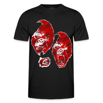 Gorille de singe - T-shirt sport Homme - noir - Devant - AI Model Male 178 dark (178cm)