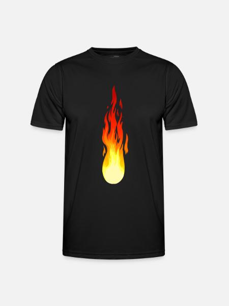 Comet Flame Fire Inferno Flame Fiery - Men's Functional T-Shirt - black