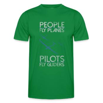 Gliding pilot - Men's Functional T-Shirt - kelly green - Front - AI Model Male 178 dark (178cm)