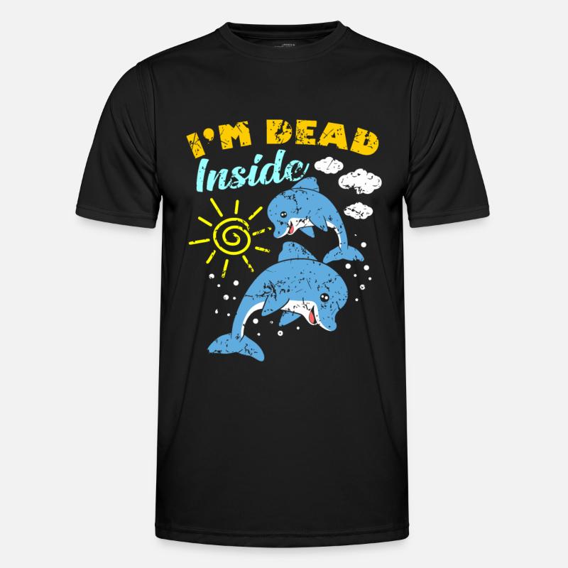 Dead Inside - Männer Funktions-T-Shirt - Schwarz