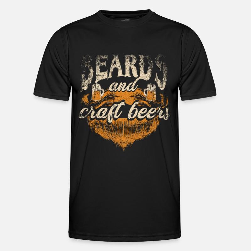 Craft Beer Beard - Men's Functional T-Shirt - black