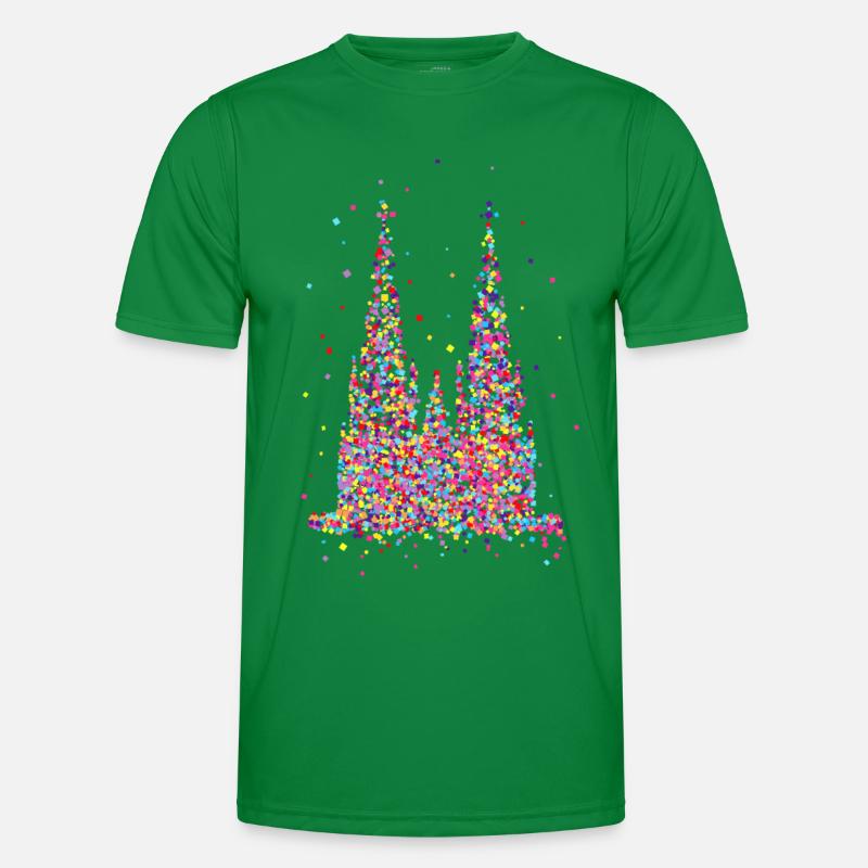 Cologne Cathedral, confetti Men's Functional T-Shirt