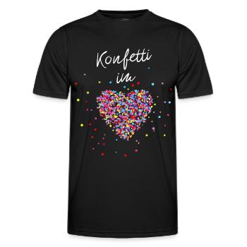 Konfetti im Herzen - Männer Funktions-T-Shirt - Schwarz - Vorne - AI Model Male 178 dark (178cm)