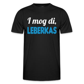 Leberkäs Leberkäse Leberkas Zefix Geschenk - Männer Funktions-T-Shirt - Schwarz - Vorne - AI Model Male 178 dark (178cm)