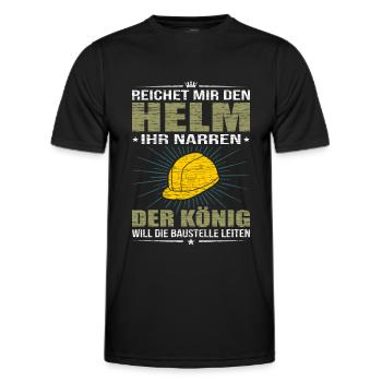 Bauleiter - Männer Funktions-T-Shirt - Schwarz - Vorne - AI Model Male 178 dark (178cm)