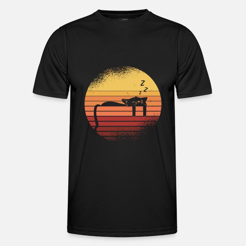 Chat noir T-shirt sport Homme