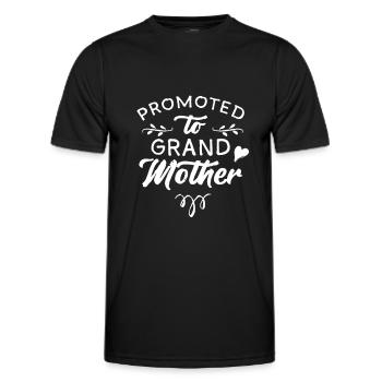 Grandma promotes grandmother grandma grandchildren to grandmother - Men's Functional T-Shirt - black - Front - AI Model Male 178 dark (178cm)