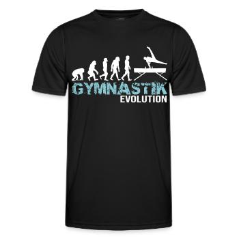 Parallel bars gymnastics evolution - Men's Functional T-Shirt - black - Front - AI Model Male 178 dark (178cm)