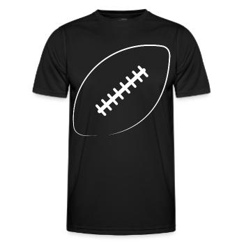American Football Ball Flag Football Player - Men's Functional T-Shirt - black - Front - AI Model Male 178 dark (178cm)