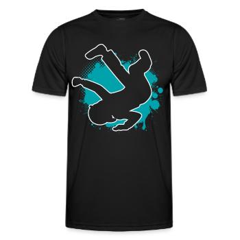 Breakdancer Breakdancing Junge - Männer Funktions-T-Shirt - Schwarz - Vorne - AI Model Male 178 dark (178cm)