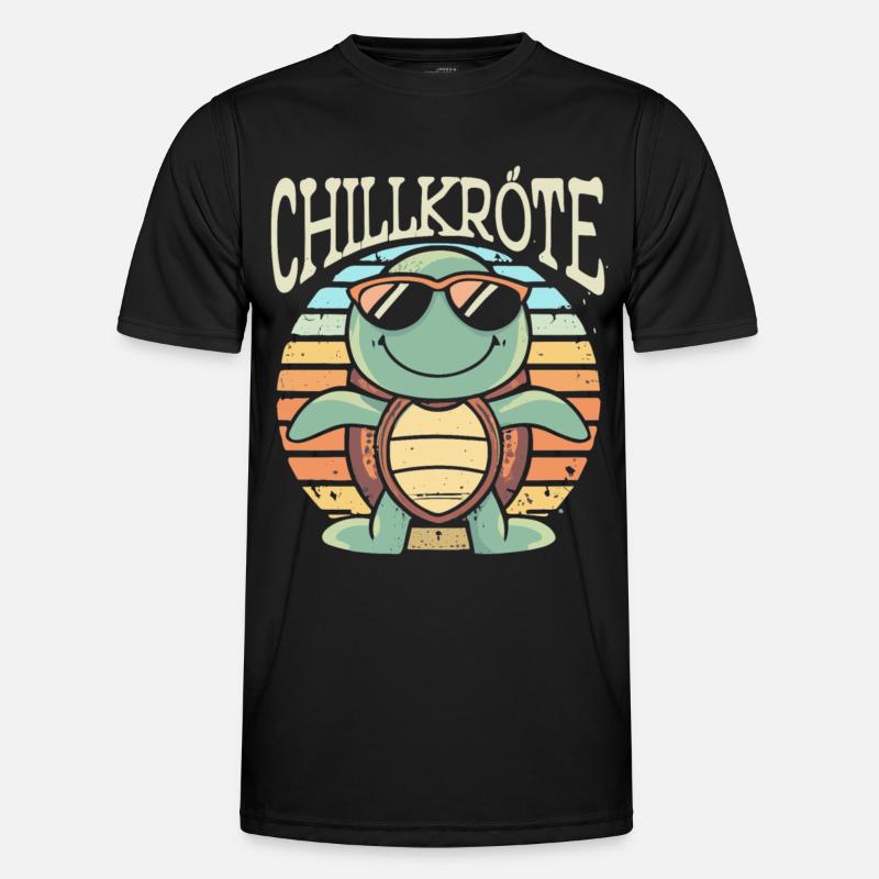 Relaxed Turtle Chill Toad - Men's Functional T-Shirt - black