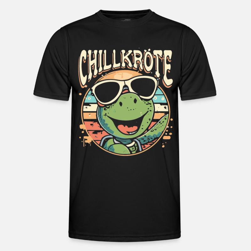 Relaxed Turtle Chill Toad - Men's Functional T-Shirt - black
