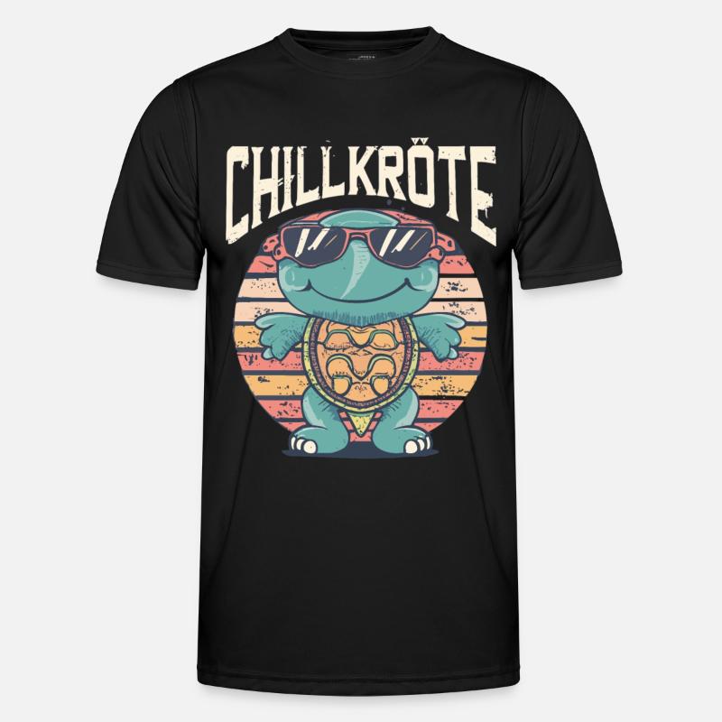 Relaxed turtles Chill toad - Men's Functional T-Shirt - black