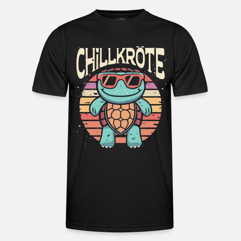 Relaxed turtles Chill toad - Men's Functional T-Shirt - black