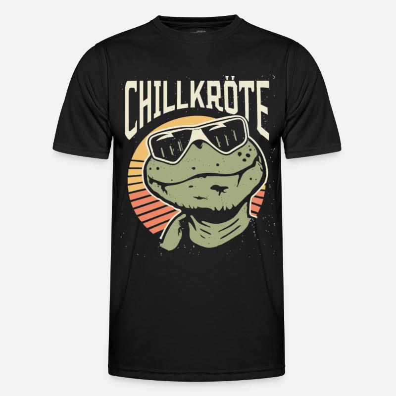 Relaxed turtles Chill toad - Men's Functional T-Shirt - black