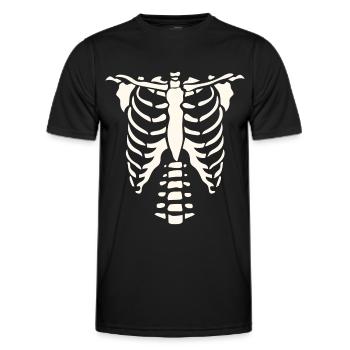 THIS IS MY SKELETON COSTUME, HALLOWEEN - Men's Functional T-Shirt - black - Front - AI Model Male 178 dark (178cm)