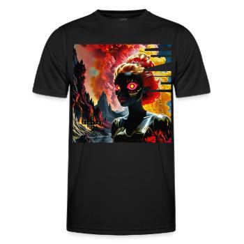 monstre #096 Apocalypso - T-shirt sport Homme - noir - Devant - AI Model Male 178 dark (178cm)