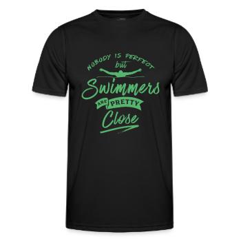 Swim Swimmer Swimming Swimmer Swimming - Men's Functional T-Shirt - black - Front - AI Model Male 178 dark (178cm)