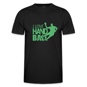 Handball handball handball handball - T-shirt sport Homme - noir - Devant - AI Model Male 178 dark (178cm)