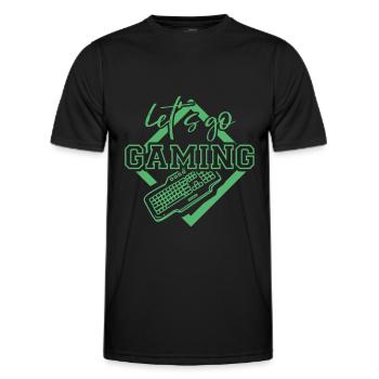 Gamer - Men's Functional T-Shirt - black - Front - AI Model Male 178 dark (178cm)