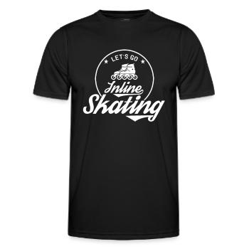 Inline Skater - Männer Funktions-T-Shirt - Schwarz - Vorne - AI Model Male 178 dark (178cm)