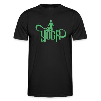 Yoga Yoga Yoga Yoga - Männer Funktions-T-Shirt - Schwarz - Vorne - AI Model Male 178 dark (178cm)
