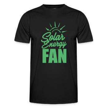 Énergie solaire - T-shirt sport Homme - noir - Devant - AI Model Male 178 dark (178cm)