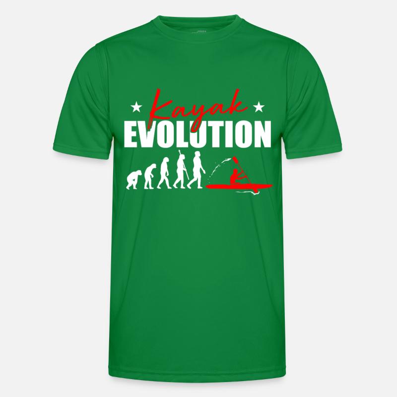 Kayak Evolution Kajak Entwicklung Kayaker Kajaker Männer Funktions-T-Shirt