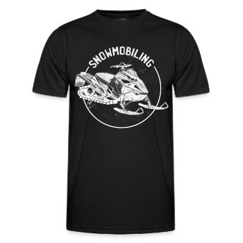 Snowmobile Snowmobiling sled motor sled - Männer Funktions-T-Shirt - Schwarz - Vorne - AI Model Male 178 dark (178cm)