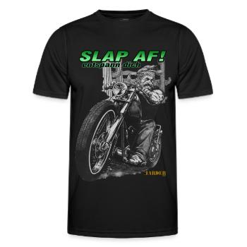 slap af - entspann dich - Männer Funktions-T-Shirt - Schwarz - Vorne - AI Model Male 178 dark (178cm)