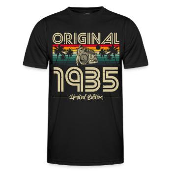 Vintage 1935 Geburtstag Retro - Männer Funktions-T-Shirt - Schwarz - Vorne - AI Model Male 178 dark (178cm)