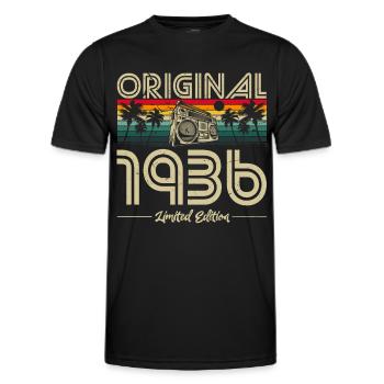Vintage 1936 Anniversaire Rétro Vintage Cadeau - T-shirt sport Homme - noir - Devant - AI Model Male 178 dark (178cm)