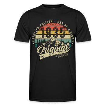 Vintage 1935 Geburtstag Retro Geschenk - Männer Funktions-T-Shirt - Schwarz - Vorne - AI Model Male 178 dark (178cm)