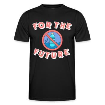 Naturschutz Plastik Klimawandel - Männer Funktions-T-Shirt - Schwarz - Vorne - AI Model Male 178 dark (178cm)