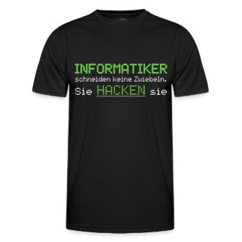 Informatiker Spruch - Männer Funktions-T-Shirt - Schwarz - Vorne - AI Model Male 178 dark (178cm)