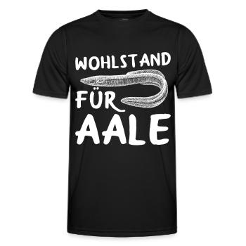 Wohlstund für Aale - Männer Funktions-T-Shirt - Schwarz - Vorne - AI Model Male 178 dark (178cm)