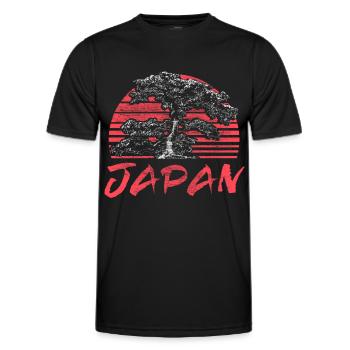 Japon Sakura Lieu de naissance Cadeau - T-shirt sport Homme - noir - Devant - AI Model Male 178 dark (178cm)
