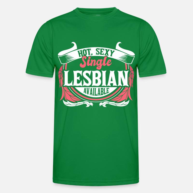 Lesbisch Single Pride Männer Funktions-T-Shirt