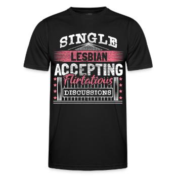 Lesbisch Single LGBT - Männer Funktions-T-Shirt - Schwarz - Vorne - AI Model Male 178 dark (178cm)