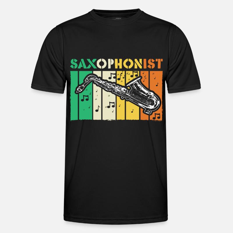 Saxophone Jazz Gift - Men's Functional T-Shirt - black