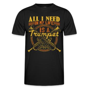Trompette Trompette Orchestre Idée Cadeau - T-shirt sport Homme - noir - Devant - AI Model Male 178 dark (178cm)