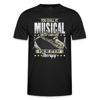 Saxophon Blasinstrument Musiker Geschenkidee - Männer Funktions-T-Shirt - Schwarz - Vorne - AI Model Male 178 dark (178cm)