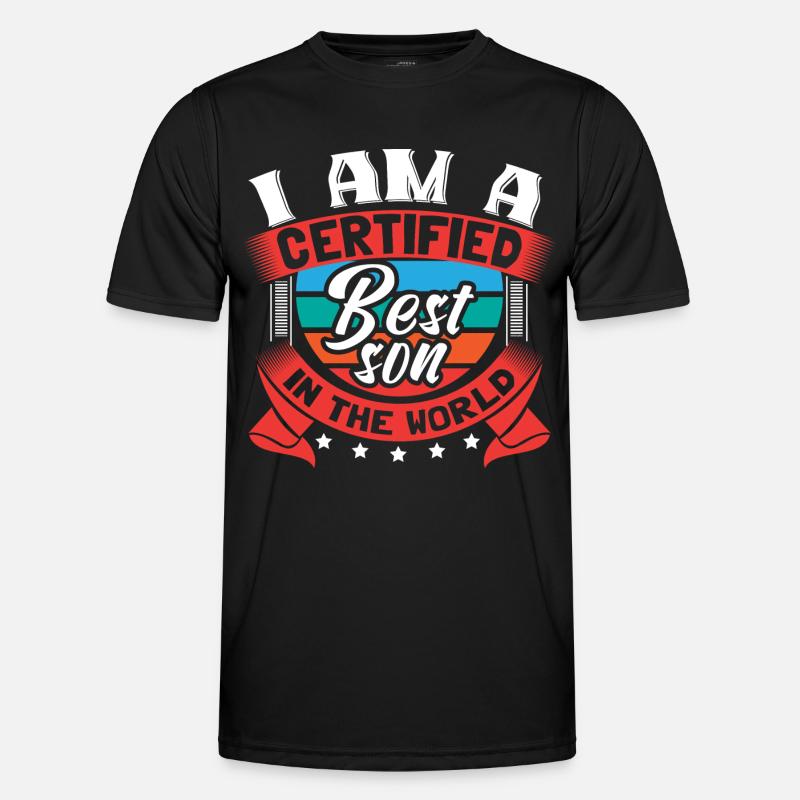 Sohn Mutter Junge - Männer Funktions-T-Shirt - Schwarz