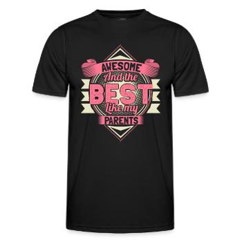 Daughter parents - Men's Functional T-Shirt - black - Front - AI Model Male 178 dark (178cm)