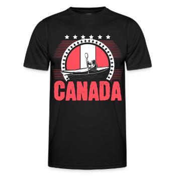 Canada Maple Leaf Country - Men's Functional T-Shirt - black - Front - AI Model Male 178 dark (178cm)