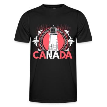 Canada Maple Leaf - Men's Functional T-Shirt - black - Front - AI Model Male 178 dark (178cm)