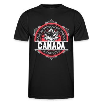 Canada Origin Gift - Men's Functional T-Shirt - black - Front - AI Model Male 178 dark (178cm)