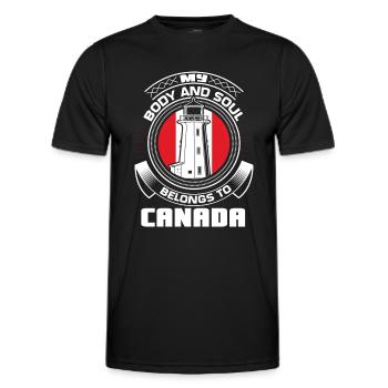 Canada Maple Flag - Men's Functional T-Shirt - black - Front - AI Model Male 178 dark (178cm)