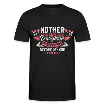 Cadeau de cohésion mère-fille - T-shirt sport Homme - noir - Devant - AI Model Male 178 dark (178cm)